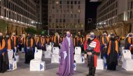 H H Sheikha Moza bint Nasser, Chairperson of Qatar Foundation, at HEC Paris in Qatar's graduation and new building inauguration ceremony, at Msheireb Downtown Doha, yesterday.  Pic: Aisha Al-Musallam