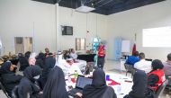 Participants during the workshop on climate change organised by Qatar Red Crescent Society.  