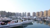 A view of luxury boats made in Qatar at 8th Qatar International Boat Show 2021.