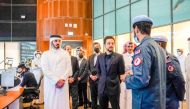 Crown Prince of the Hashemite Kingdom of Jordan H R H Al Hussein bin Abdullah II visiting the National Command Center yesterday.