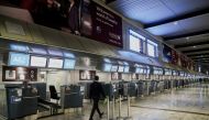 File photo for representational purposes. Check-in counters at Tambo International Airport in Johannesburg, South Africa.