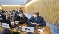 Minister of Transport H E Jassim Saif Ahmed Al Sulaiti attending the International Maritime Organization (IMO) Assembly meeting in London, yesterday. 