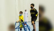 Khalid Al Shaibei, a Qatari Grade 7 student at Qatar Academy Doha, and a volunteer in the Student Athletic Community Leaders programme.