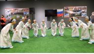 A Russian cultural programme in progress during the Katara Football Art (KFA) exhibition.
