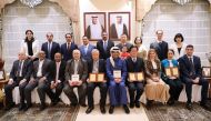 Ambassador of Qatar to China H E Mohammed bin Abdullah Al Dehaimi with award winners. 