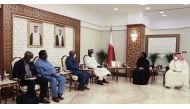 Deputy Speaker of Shura Council H E Dr. Hamda bint Hassan Al Sulaiti meeting a delegation from the International Trade Union Confederation (ITUC-Africa) yesterday. 