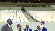 Namibia President H E Hage Geingob, and his consort H E Monica Geingop visiting Lusail Stadium.
