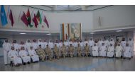 Chief of Staff of the Armed Forces H E Lieutenant-General (Pilot) Salem bin Hamad Al Nabit during a visit to Joaan bin Jassim Joint Command and Staff College.