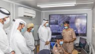 The delegation headed by Chairman of the General Authority of Customs, Ahmed bin Abdullah Al Jamal, during the visit.