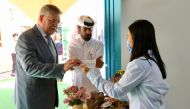 Ambassador of Moldova H E Victor Tvircun interacting with an exhibitor during his visit to the Mahaseel Festival at Katara’s southern area. . Pics: Salim Matramkot/THE PENINSULA