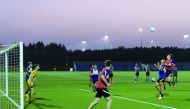 New Zealand players during a training session in Doha, yesterday. Pic: NZ Football