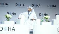 Hassan Al Thawadi, Secretary-General of the Supreme Committee for Delivery and Legacy, at a panel during Doha Forum yesterday. 