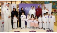 Minister of Social Development and Family H E Maryam bint Ali bin Nasser Al Misnad and others at the launch of 'Yalla Namshi', an initiative to encourage walking in parks and malls. 