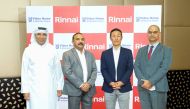 Sajed Jassim Mohammed Sulaiman, Vice-Chairman & Managing Director Video Home & Electronic Center; E K Ramakrishna, Head of International Business, Eros Group – Dubai; Takeshi Shinji, Branch Manager, Rinnai Middle East, and Rohit Pandit, Chief Operating Officer, Video Home & Electronic Center at the  ceremony.