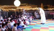 Children participating in one of the activities held at Ramadan Book Fair.