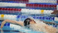 FILE PHOTO: Hunter Armstrong swims in the MenÕs 100m Backstroke Finals during the U.S. Olympic Team Trials Swimming competition at CHI Health Center Omaha. Mandatory Credit: Rob Schumacher-USA TODAY Sports

