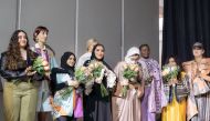 Fashion design graduates from Virginia Commonwealth University School of the Arts in Qatar at the fashion show. 