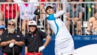 Nelly Korda plays her shot off the first tee during the first round of the PNC Championship golf tournament at Grande Lakes Orlando Course. Mandatory Credit: Jeremy Reper-USA TODAY Sports/File Photo
