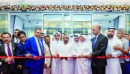 Assistant Undersecretary for Labour Affairs at the Ministry of Labour Mohammed Hassan Al Obaidly with other officials inaugurating the Grand Mall Hypermarket in Mekaines.