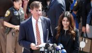 Johnny Depp's attorneys Benjamin Chew and Camille Vasquez speak to the media after the jury announced split verdicts in favor of both Johnny Depp and his ex-wife Amber Heard on their claim and counter-claim in the Depp v. Heard civil defamation trial at the Fairfax County Circuit Courthouse in Fairfax, Virginia, U.S., June 1, 2022. REUTERS/Tom Brenner
