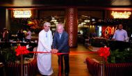 Officials opening Texas de Brazil restaurant at Mall of Qatar.