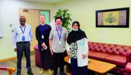 The two Doctor of Pharmacy students from UBC with QU professors.