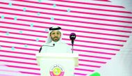 Dr. Saleh Ali Al Marri, Assistant Minister of Public Health for Health Affairs, addressing the conference. 