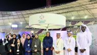 Qatar Museums Chairperson H E Sheikha Al Mayassa bint Hamad bin Khalifa Al Thani during the Qatar Creates – Teen Council Expo at Khalifa International Stadium.