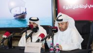 Katara General Manager Professor Dr. Khalid bin Ibrahim Al Sulaiti (right), during the press conference, yesterday.