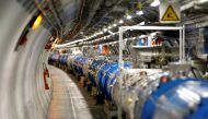 A general view of the Large Hadron Collider (LHC) experiment is seen during a media visit at the Organization for Nuclear Research (CERN) in the French village of Saint-Genis-Pouilly near Geneva in Switzerland, July 23, 2014. (Reuters/Pierre Albouy/File Photo)