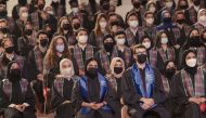 Carnegie Mellon University in Qatar students attend a convocation ceremony for first-year students of the Class of 2026.