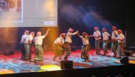 A cultural and dance show being held during the Yemeni Day at Katara.