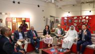 Katara General Manager Prof. Dr. Khalid bin Ibrahim Al Sulaiti, Unesco Gulf States and Yemen Office Director Dr. Salah Khaled, FBQ Museum Director Claudio Cravero, along with other dignitaries during the opening of “Coffee for Two – Cultures in Dialogue” exhibition in Katara.