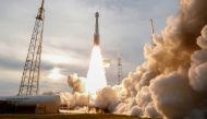 Boeing's CST-100 Starliner capsule launches aboard a United Launch Alliance Atlas 5 rocket on a second un-crewed test flight to the International Space Station, at Cape Canaveral, Florida, US, on May 19, 2022. (REUTERS/Steve Nesius)