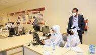 School students during the ‘Future Programmers’ competition conducted by the Ministry of Education and Higher Education.