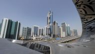 A view of the downtown skyline is seen from the Museum of the Future in Dubai, United Arab Emirates, February 23, 2022. (REUTERS/Christopher Pike)