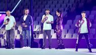 CEO of FIFA World Cup Qatar 2022, Nasser Al Khater, speaking at a volunteers orientation event held at Lusail Stadium, in Lusail, yesterday. 