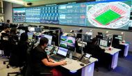 FILE PHOTO: Employees work in Command and Control Centre for the FIFA World Cup Qatar at Aspire Zone in Doha, Qatar December 16, 2021. REUTERS/Amr Abdallah Dalsh