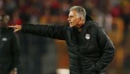 Former Egyptian coach Carlos Queiroz reacts during the African Qualifiers match of the FIFA World Cup 2022 between Egypt and Senegal at the Cairo International Stadium, Cairo, on March 25, 2022.   REUTERS/Amr Abdallah Dalsh