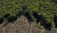 An aerial view shows a deforested plot of the Amazon rainforest in Manaus, Amazonas State, Brazil, on July 8, 2022. (REUTERS/Bruno Kelly)