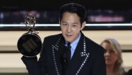 Lee Jung-jae accepts the award for Outstanding Lead Actor In A Drama Series for 