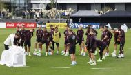 Germany players during training ahead of their UEFA Nations League matches at the DFB Campus in Frankfurt on September 20, 2022.   REUTERS/Heiko Becker