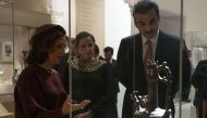 The Amir HH Sheikh Tamim bin Hamad Al-Thani at the reception ceremony held at the Metropolitan Museum of Art in New York on the occasion of announcing a new partnership with Qatar Museums.