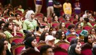 Hilal jurors during a screening at the Ajyal 2022.