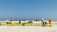 Mandarin Oriental, Doha team during a conservation activity at the North-West beach.