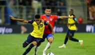 Ecuador's Byron Castillo in action with Chile's Jean Meneses during their World Cup South American Qualifiers at the Estadio San Carlos de Apoquindo, Santiago, Chile, on November 16, 2021. File Photo / Reuters


