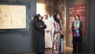 Chairperson of Qatar Foundation H H Sheikha Moza bint Nasser and Chairperson of Qatar Museums H E Sheikha Al Mayassa bint Hamad bin Khalifa Al Thani at the Baghdad: Eye’s Delight exhibition at MIA.