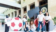 World Cup volunteers from Carnegie Mellon University in Qatar.  