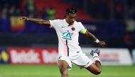 Paris St Germain's Presnel Kimpembe in action during the Coupe de la France match against SC Feignies at Stade du Hainaut, Valenciennes, France, on December 19, 2021.  File Photo / Reuters
