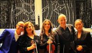 Lionel Schmit, Merve Kenet Bulun, Lorena Manescu, Giovanni Pasini, and Sonja Park at Sound of The Books and the Seventh Art concert. 